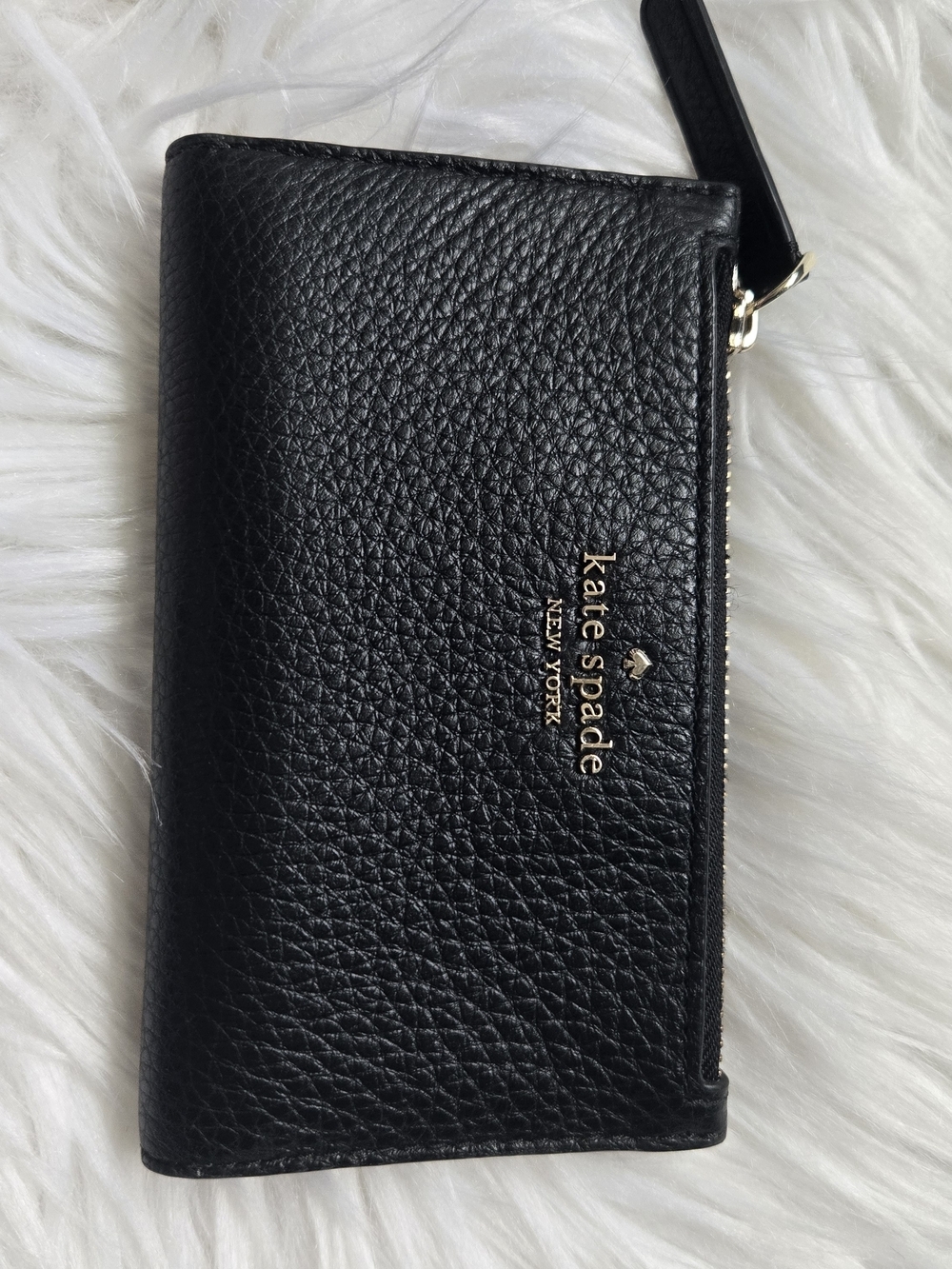 Kate Spade Black Pebbled Leather Wallet